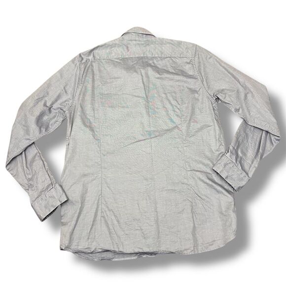 Ted Baker London Shirt 5 Plaid Flip Cuff Button Up Long Sleeve Mens - Picture 3 of 10